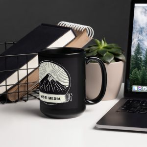 Misti Media Black Glossy Mug